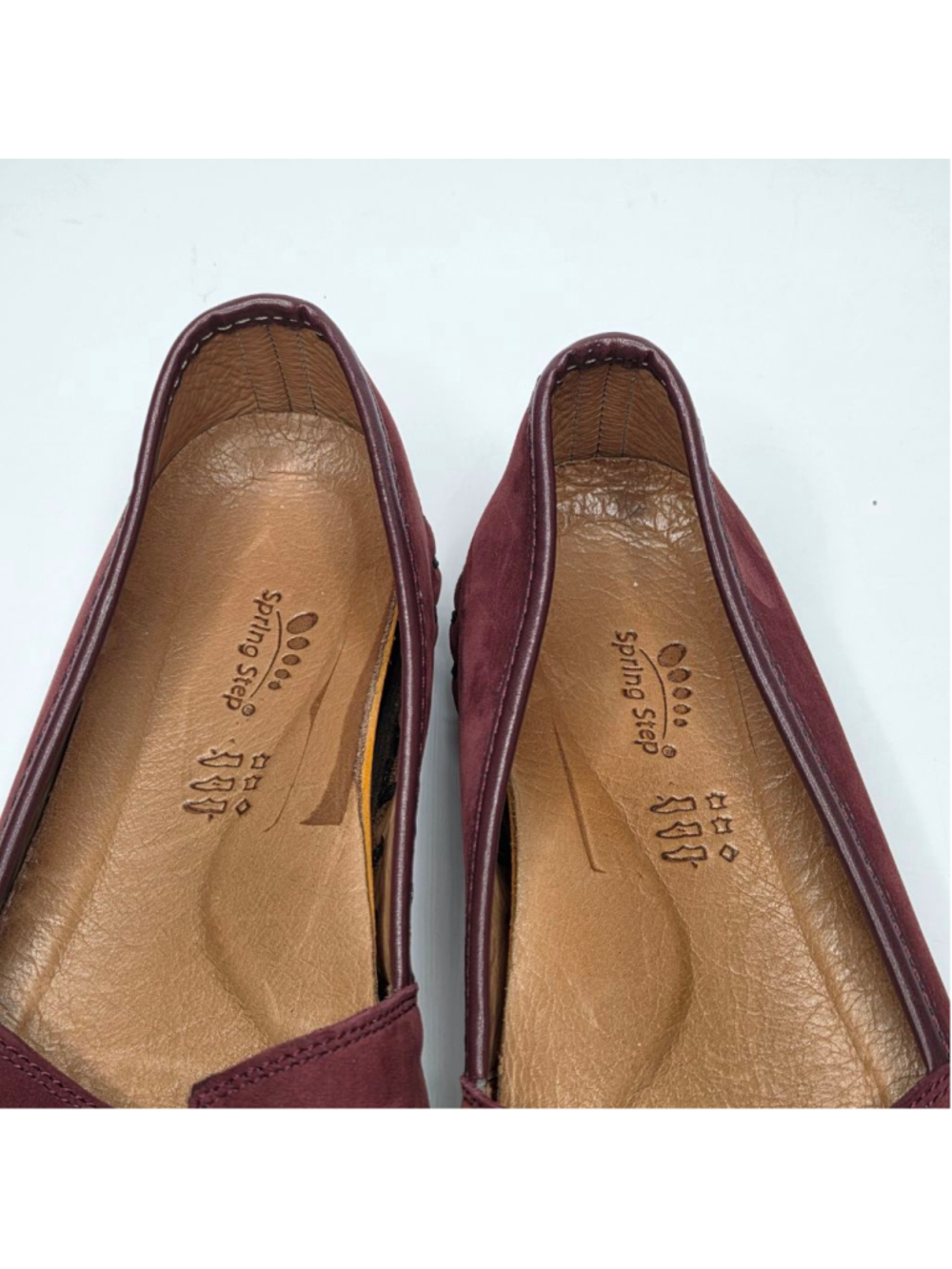 Spring Step Kathaleta Bordeaux Suede Burgundy Loafers Women's Size 41 US 9.5- 10 - Picture 11 of 13